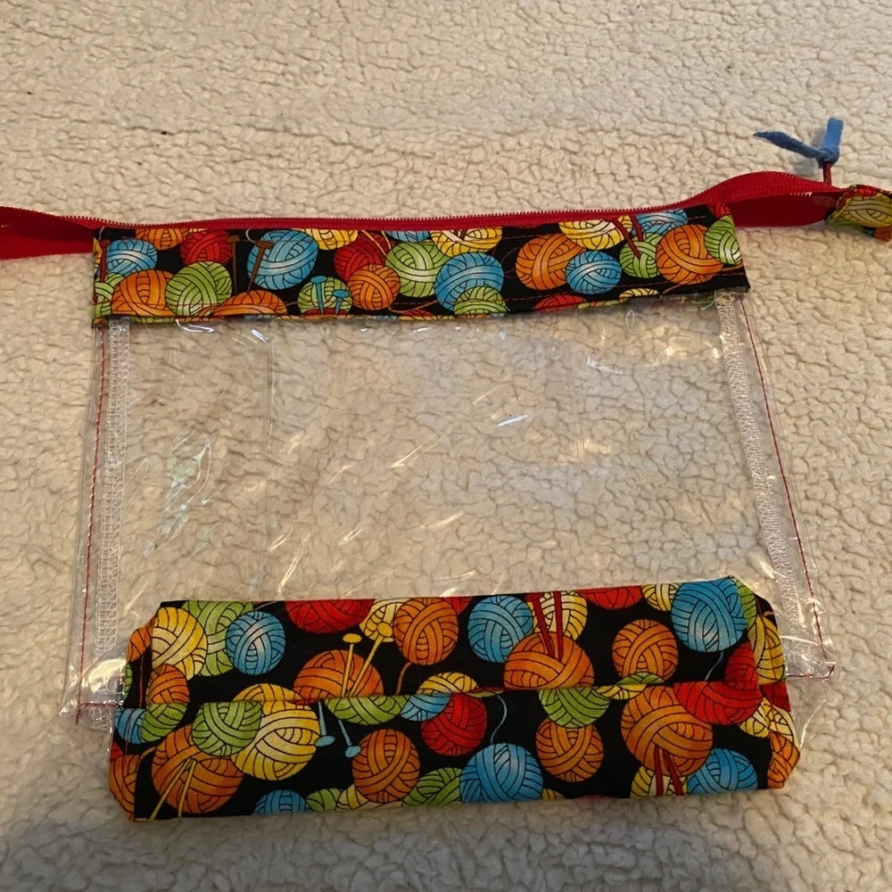 Cute plastic lined storage/make up bag!